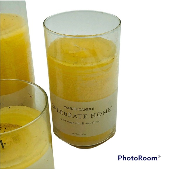 Yankee Candle CELEBRATE HOME Sweet Magnolia And Mandarin Retired Rare Set - Picture 4 of 9